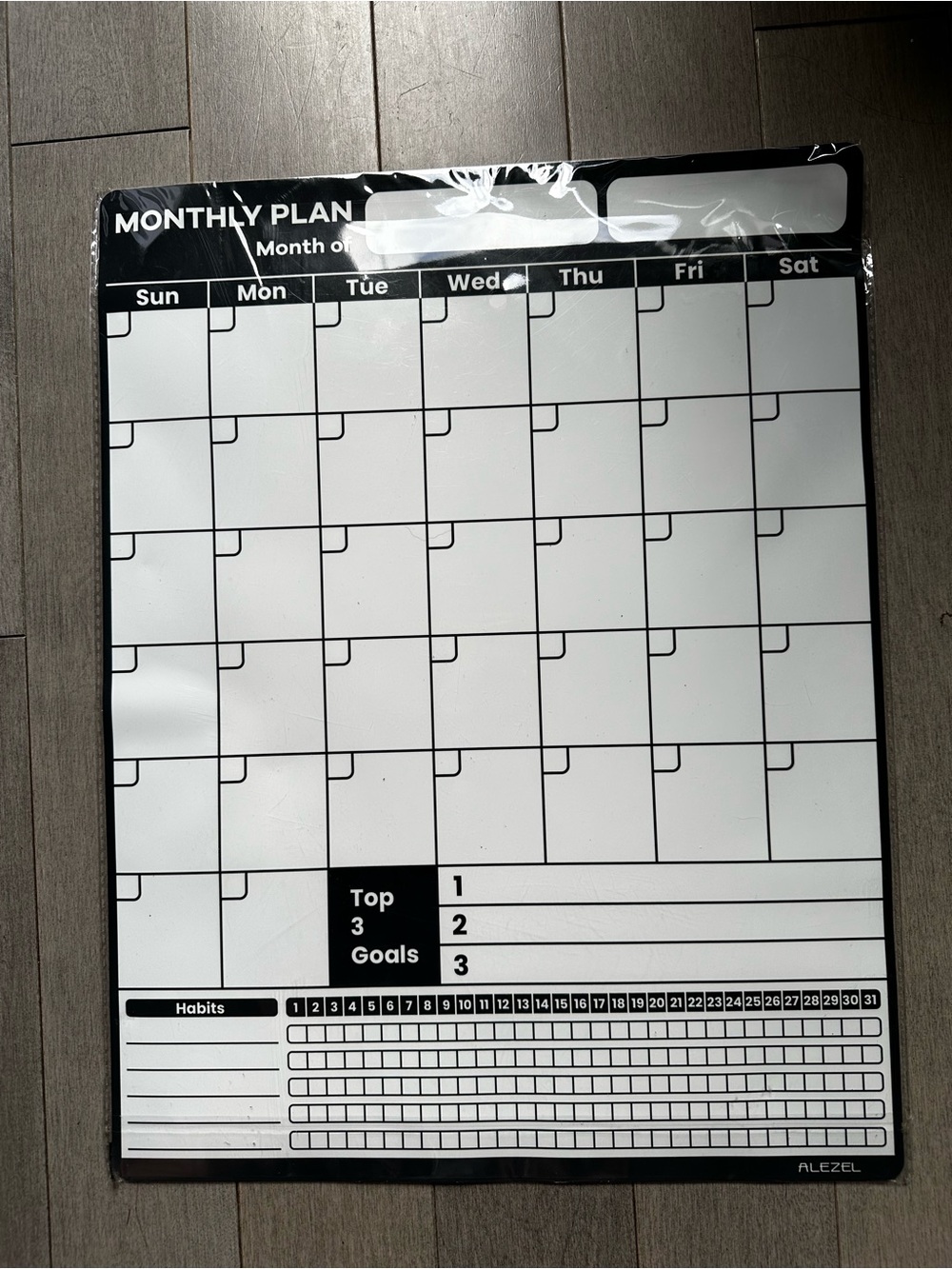 Magnetic Refrigerator Monthly Calender Planner Organizer Goals Habits NEW